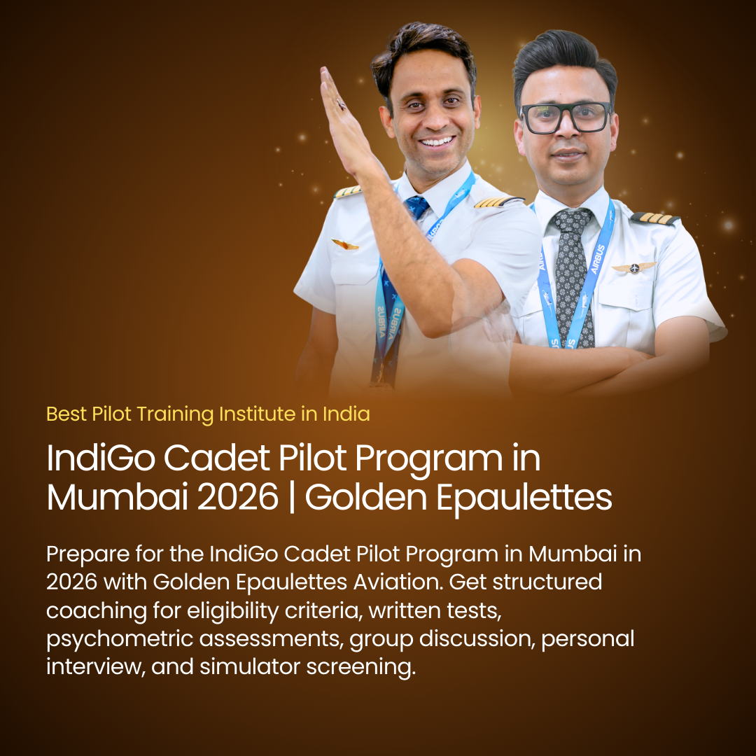 IndiGo Cadet Pilot Program in Mumbai 2026 | Golden Epaulettes